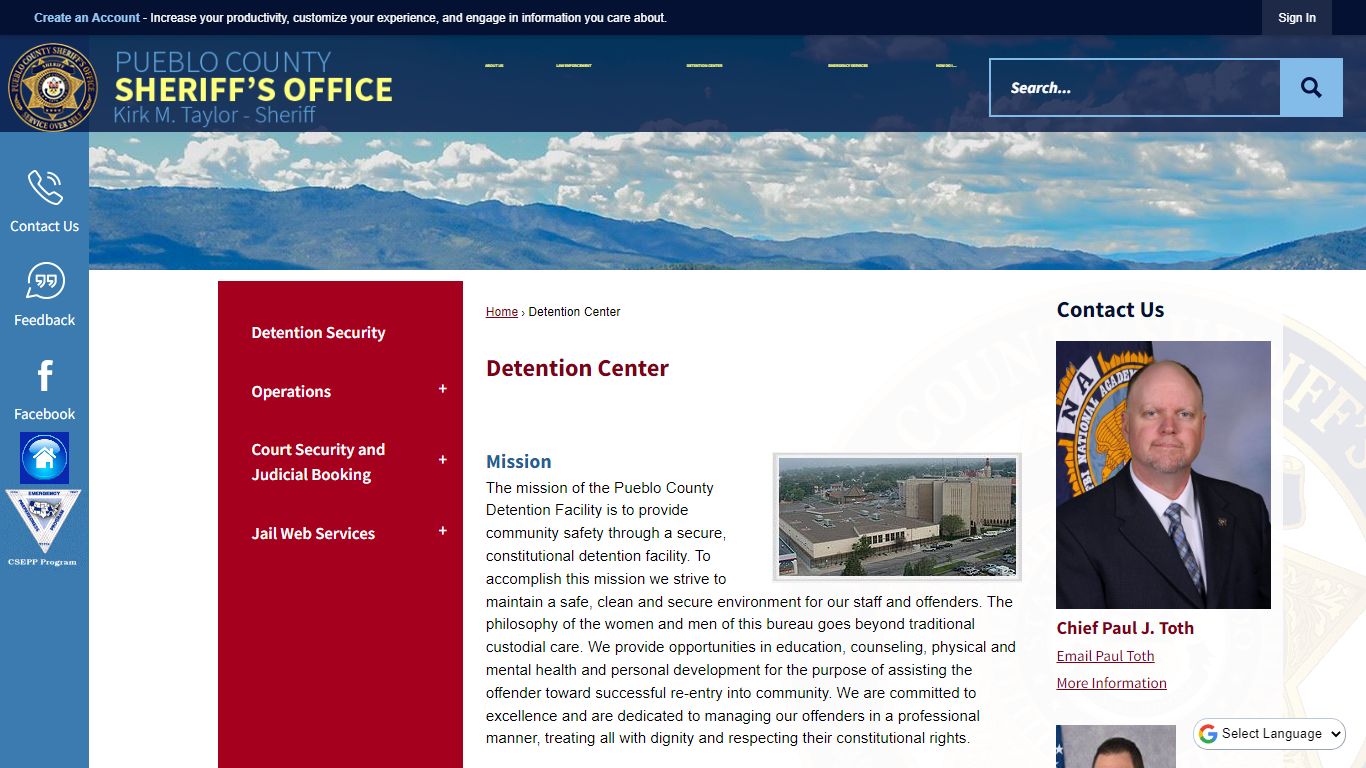 Detention Center | Pueblo County Sheriff, CO